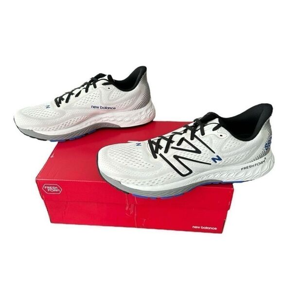 New Balance Fresh Foam Men's White Running Shoes - Picture 4 of 11